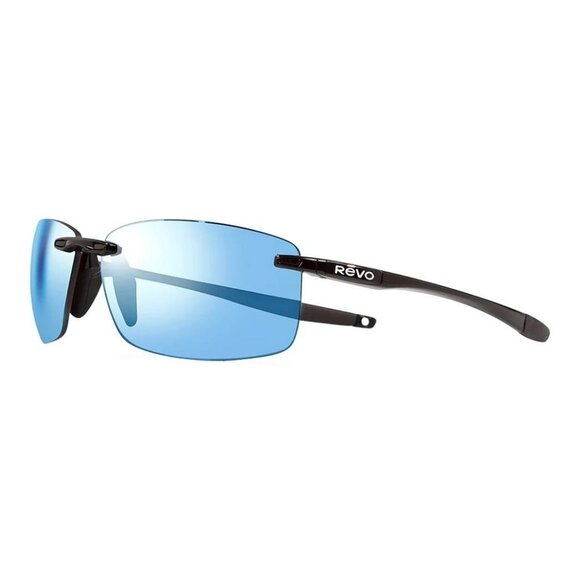 New REVO Descend N Black Rimless Polarised Square RE 4059 01 BL Sunglasses Women - Picture 1 of 3
